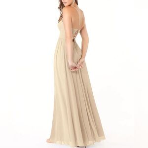 Azazie Champagne Bridesmaid Dress